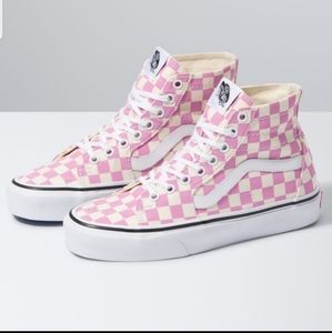 pink high top vans journeys
